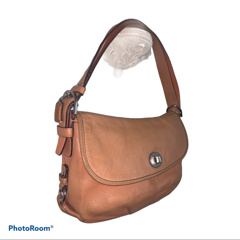 Coach pebbled leather camel tone bag - Picture 7 of 15